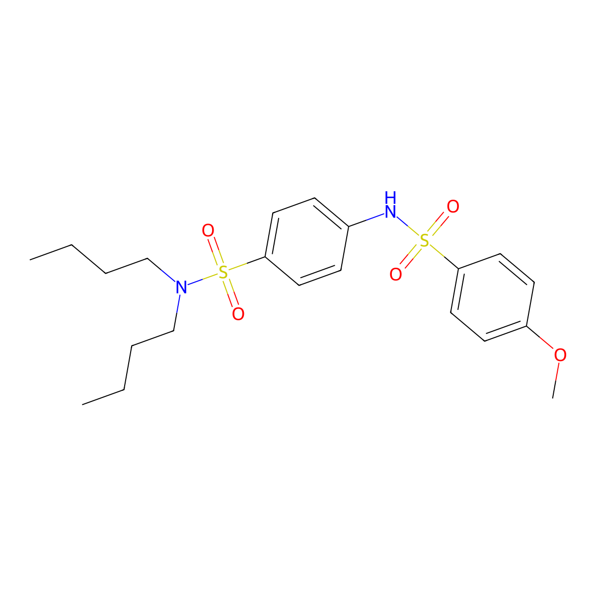 N,N-dibutyl-4-[(4-methoxyphenyl)sulfonylamino]benzenesulfonamide molecular structure, CAS 600130-30-1