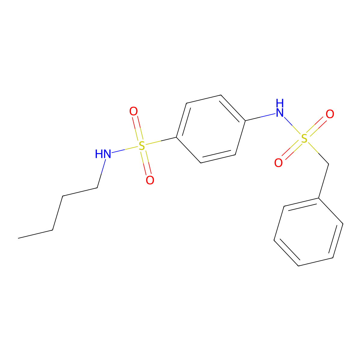 4-(benzylsulfonylamino)-N-butylbenzenesulfonamide molecular structure, CAS 600130-78-7