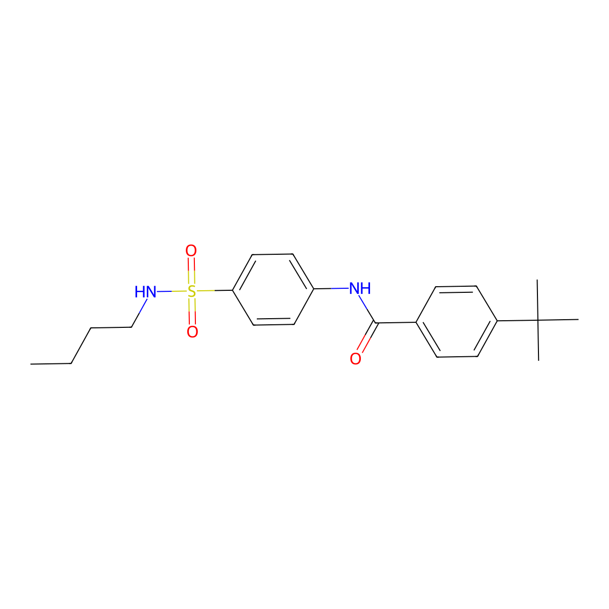 4-tert-butyl-N-[4-(butylsulfamoyl)phenyl]benzamide molecular structure, CAS 600131-96-2