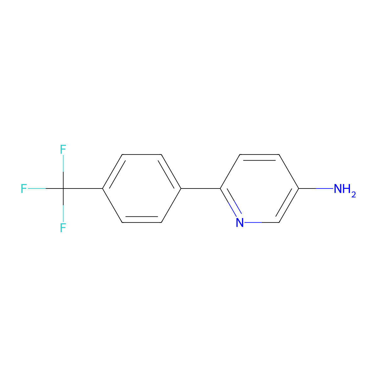 6-(4-(Trifluoromethyl)phenyl)pyridin-3-amine molecular structure, CAS 600133-35-5