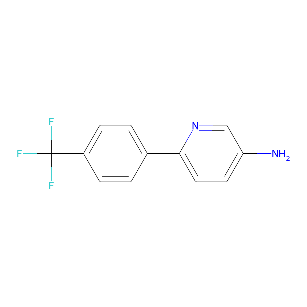 6-(4-(Trifluoromethyl)phenyl)pyridin-3-amine molecular structure, CAS 600133-35-5
