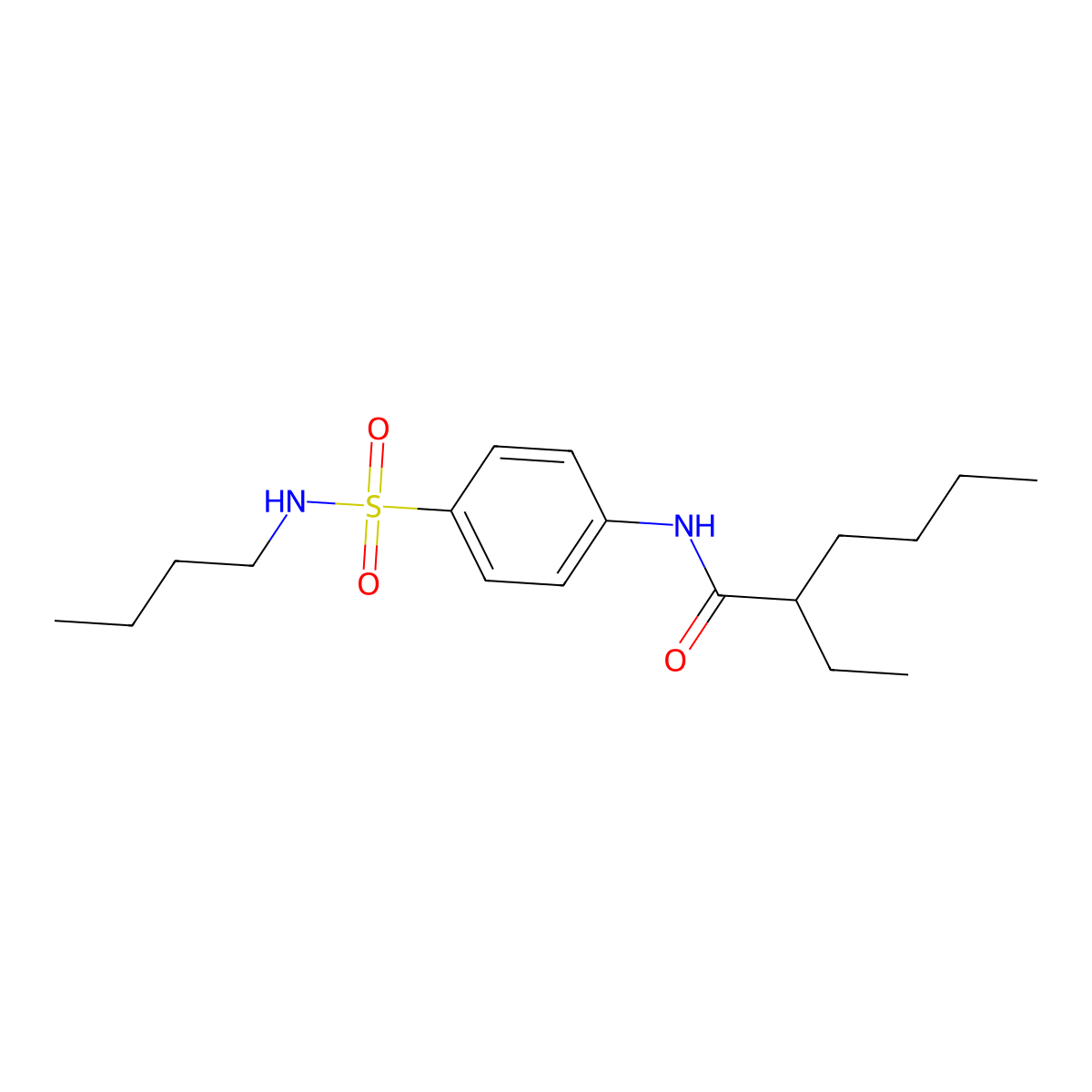 N-[4-(butylsulfamoyl)phenyl]-2-ethylhexanamide molecular structure, CAS 600136-96-7