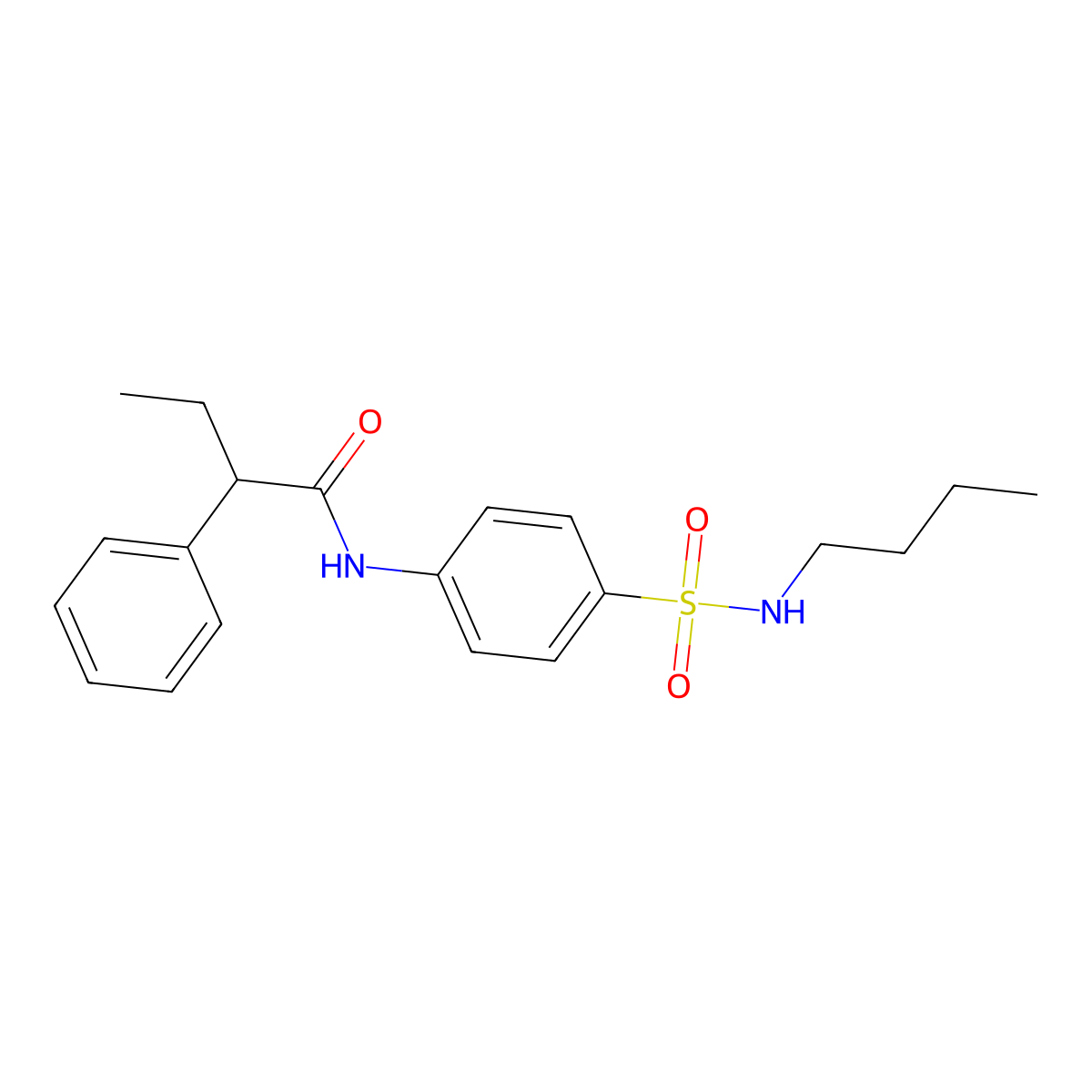 N-[4-(butylsulfamoyl)phenyl]-2-phenylbutanamide molecular structure, CAS 600137-23-3