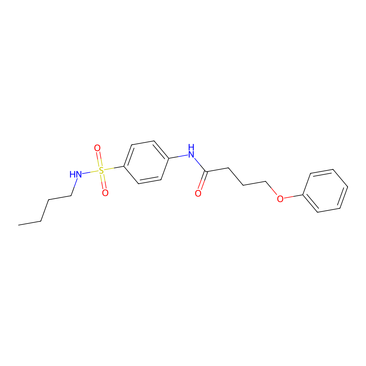 N-[4-(butylsulfamoyl)phenyl]-4-phenoxybutanamide molecular structure, CAS 600138-64-5
