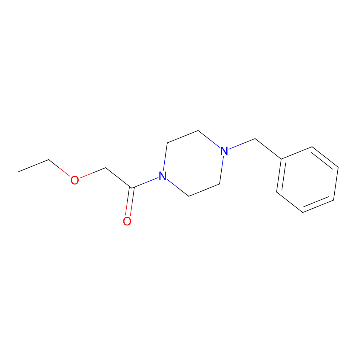 1-(4-Benzylpiperazin-1-yl)-2-ethoxyethanone molecular structure, CAS 600139-36-4