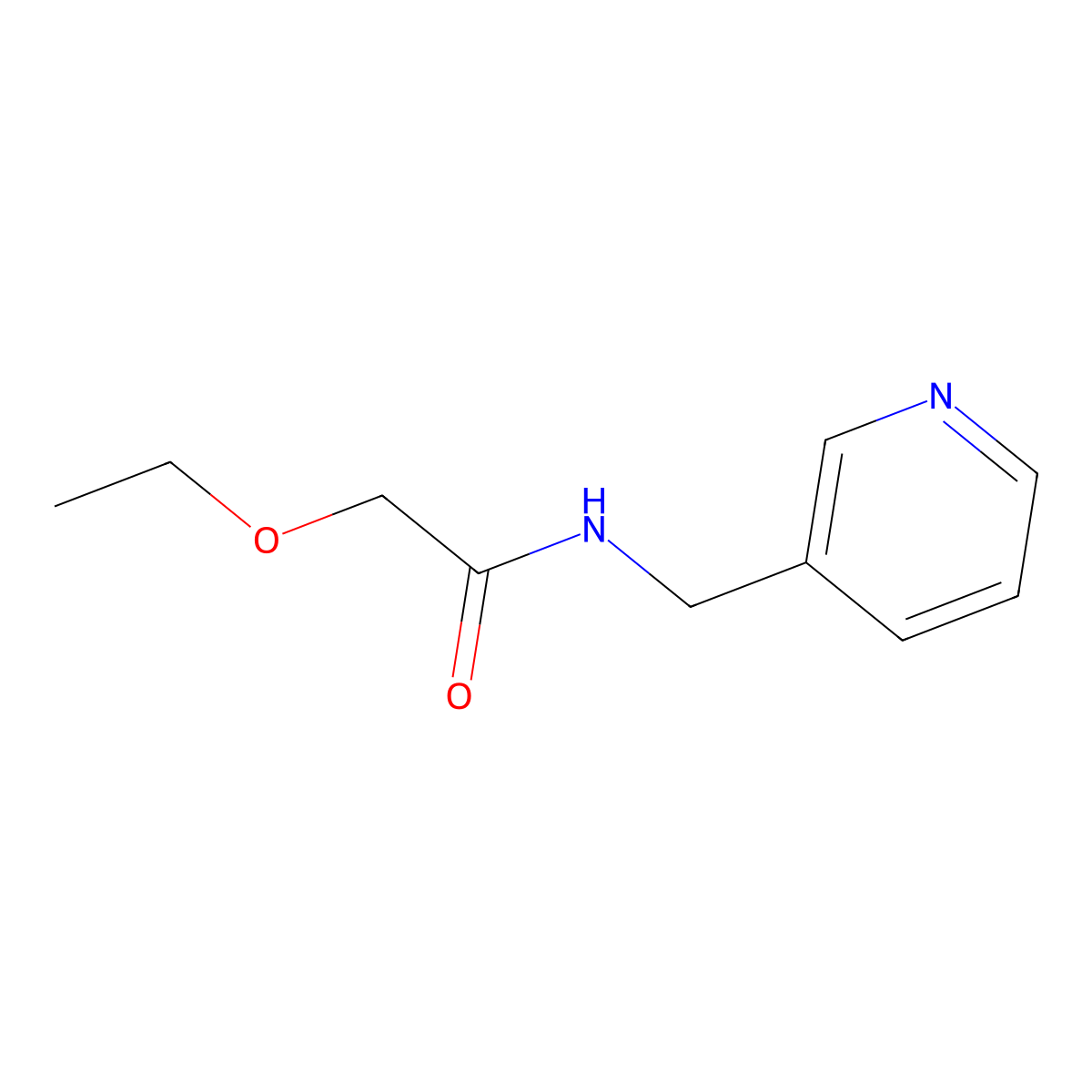 2-ethoxy-N-(3-pyridinylmethyl)acetamide molecular structure, CAS 600139-37-5
