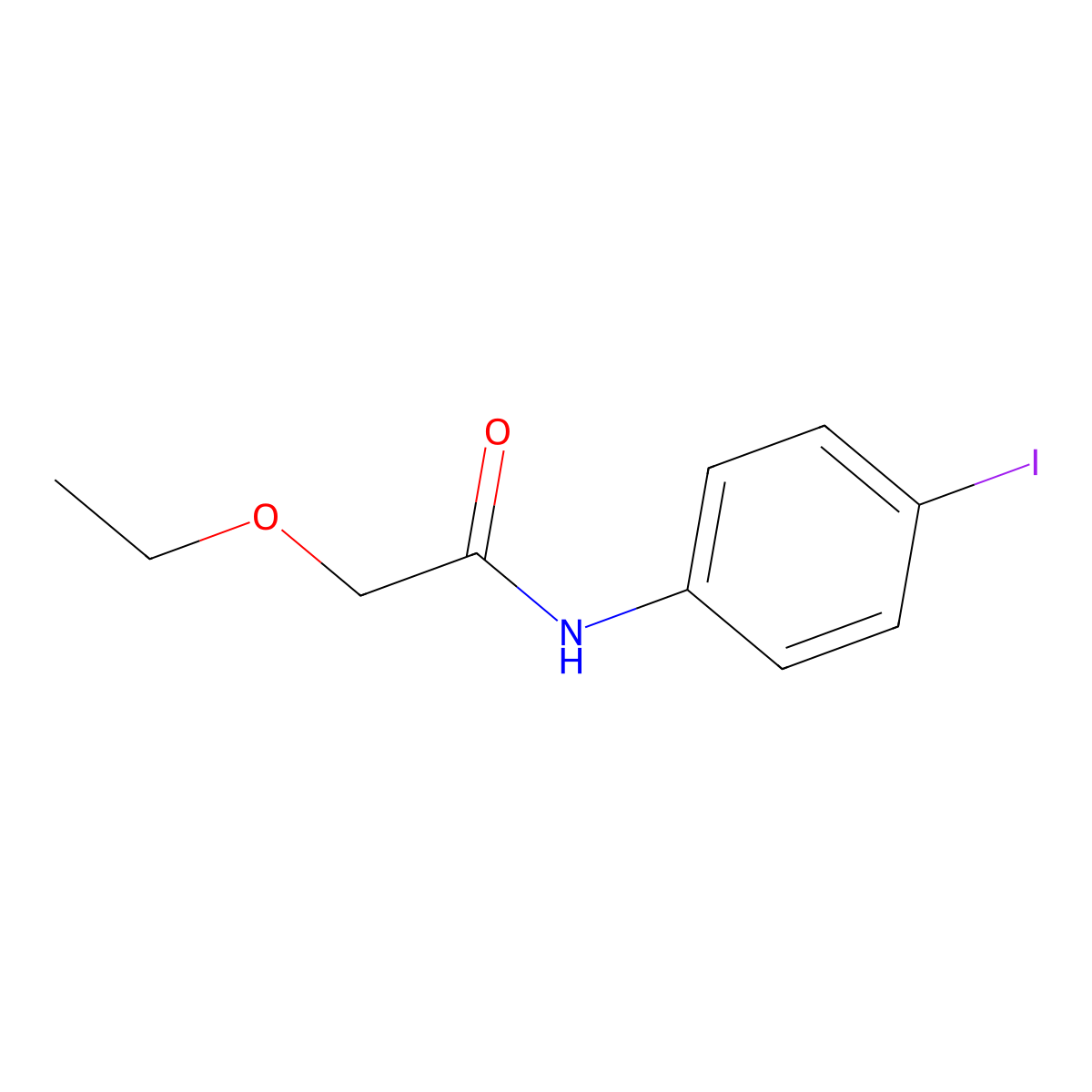 2-ethoxy-N-(4-iodophenyl)acetamide molecular structure, CAS 600139-50-2