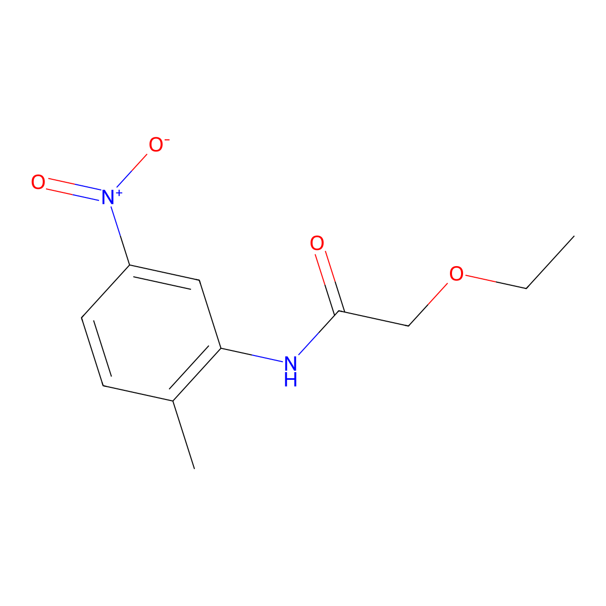 2-ethoxy-N-(2-methyl-5-nitrophenyl)acetamide molecular structure, CAS 600139-54-6