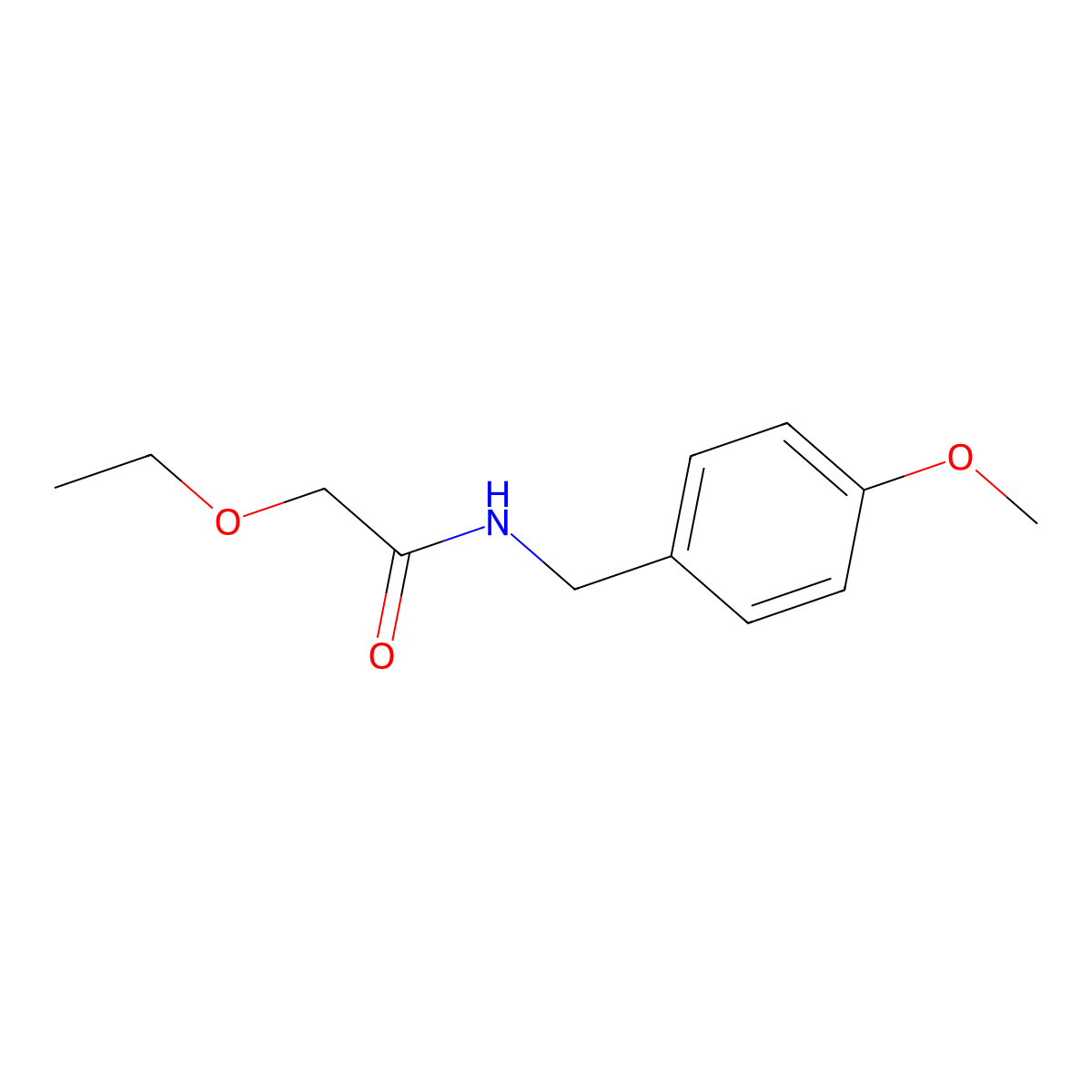 2-ethoxy-N-[(4-methoxyphenyl)methyl]acetamide molecular structure, CAS 600139-61-5