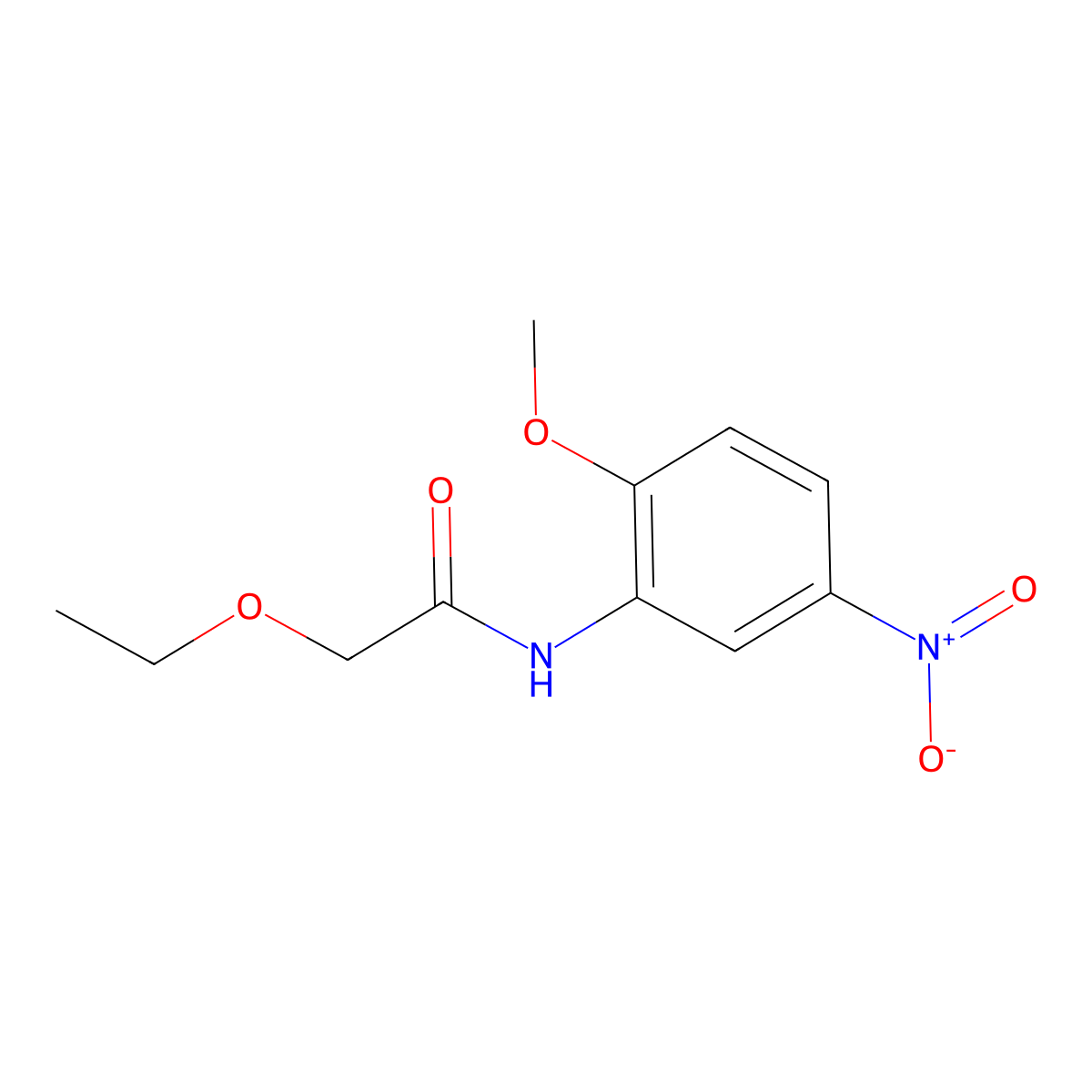 2-ethoxy-N-(2-methoxy-5-nitrophenyl)acetamide molecular structure, CAS 600139-73-9