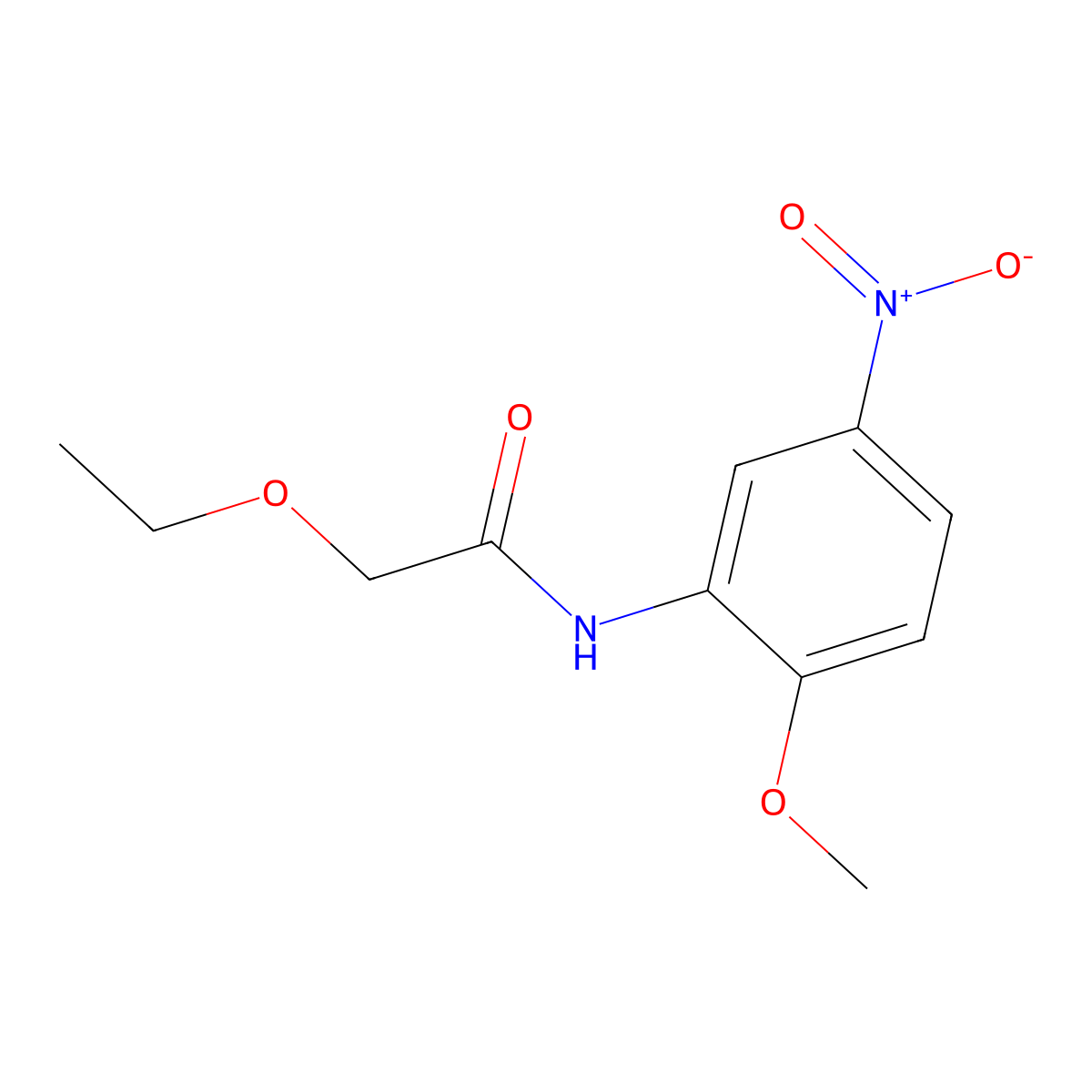 2-ethoxy-N-(2-methoxy-5-nitrophenyl)acetamide molecular structure, CAS 600139-73-9