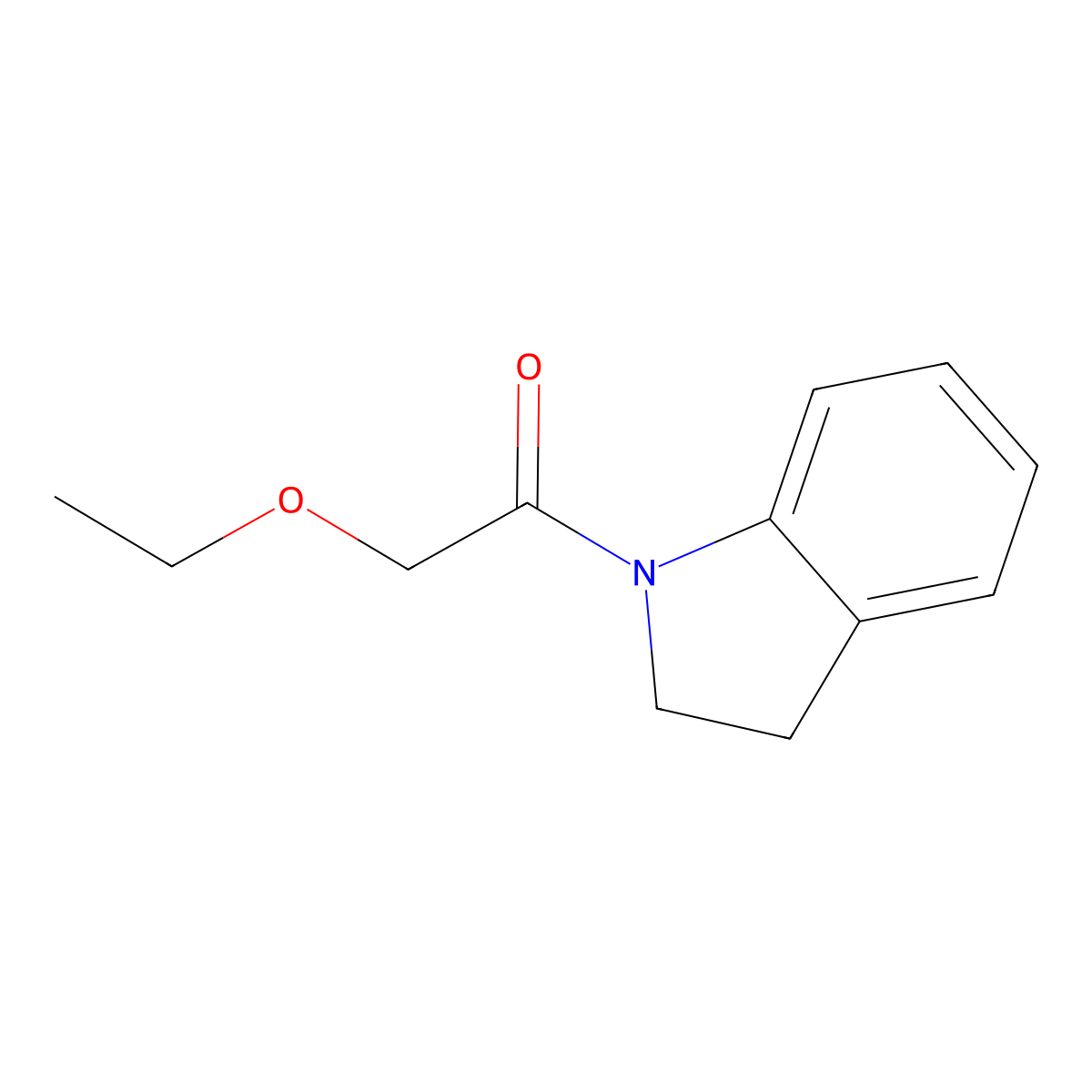 2-Ethoxy-1-(indolin-1-yl)ethanone molecular structure, CAS 600139-75-1