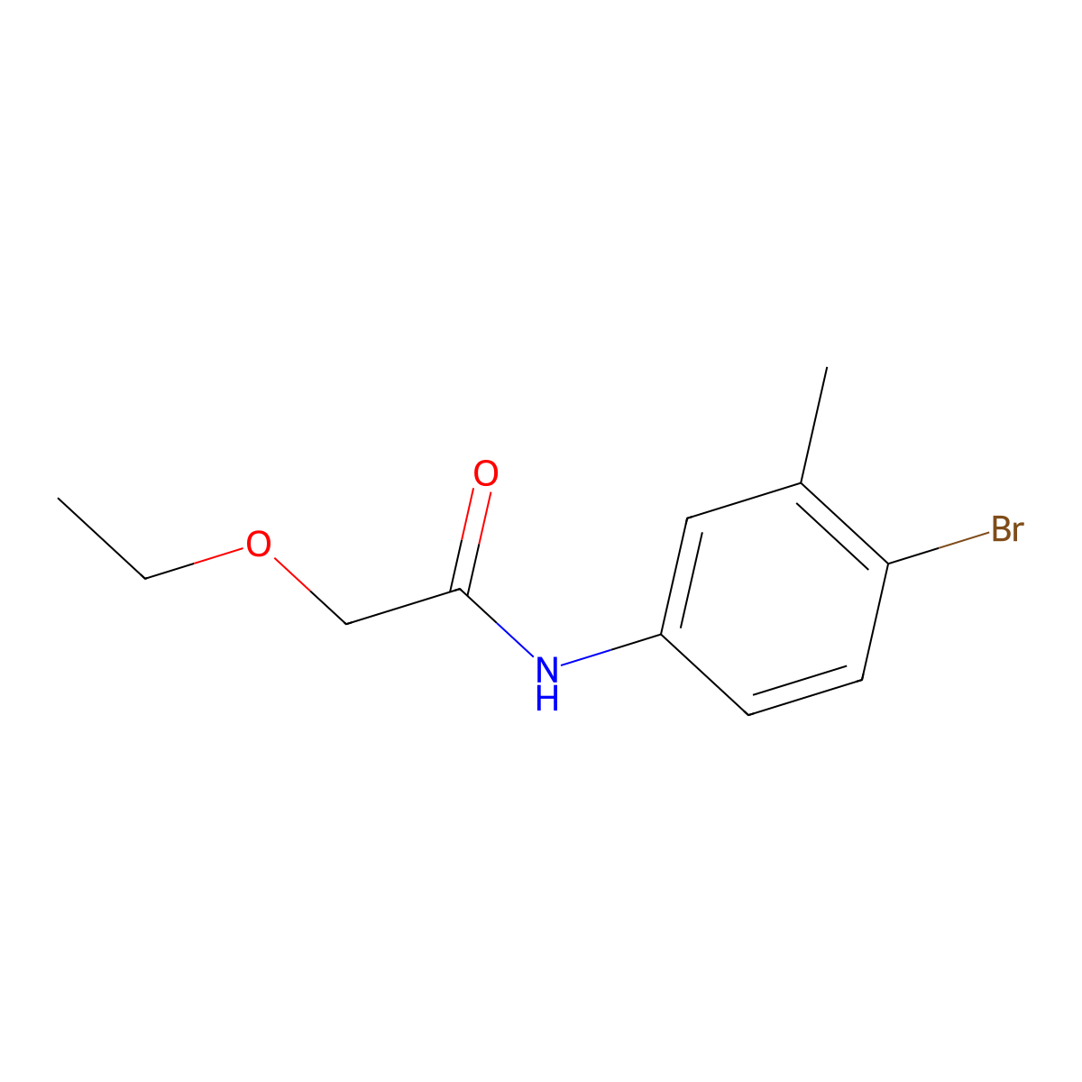 N-(4-bromo-3-methylphenyl)-2-ethoxyacetamide molecular structure, CAS 600140-15-6