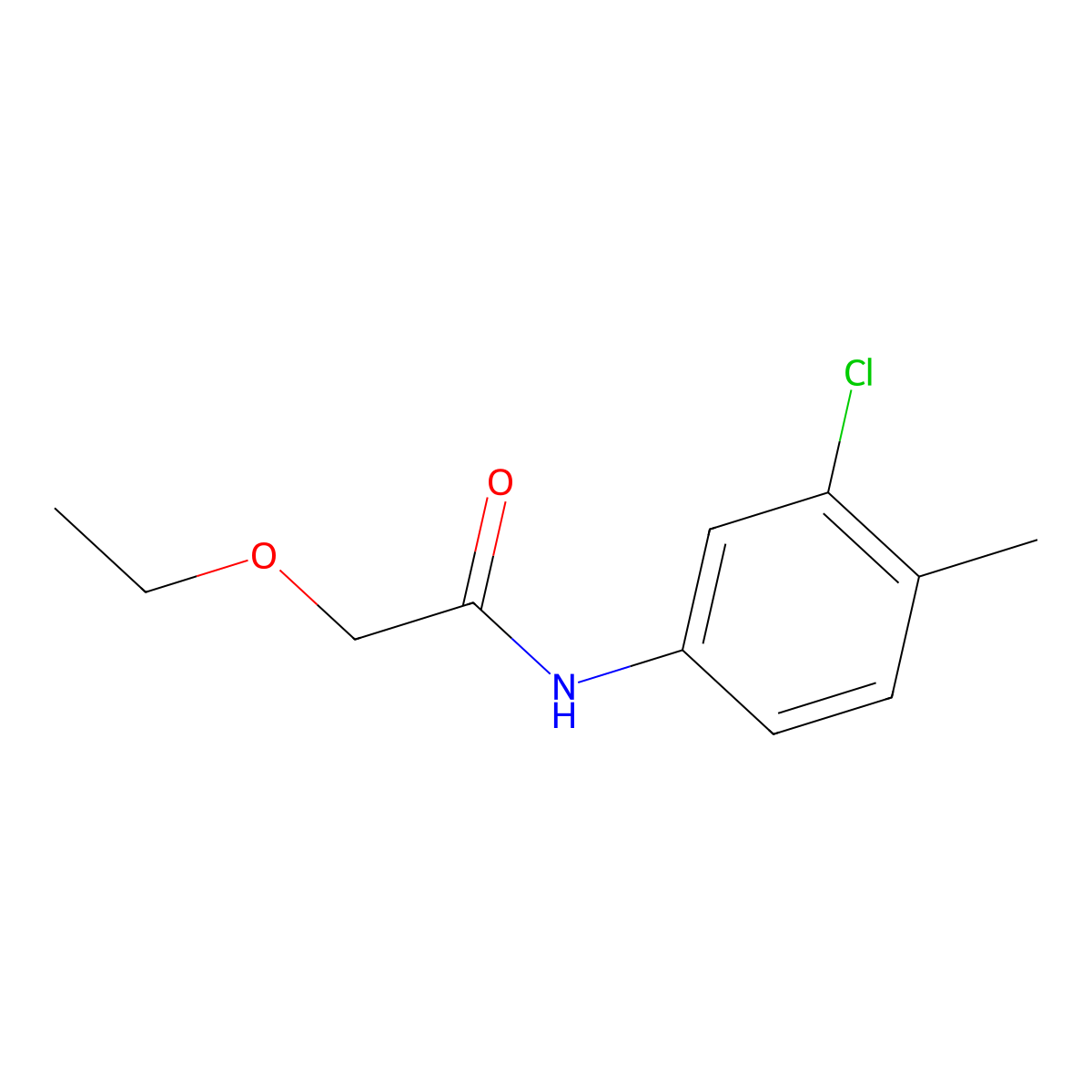 N-(3-chloro-4-methylphenyl)-2-ethoxyacetamide molecular structure, CAS 600140-30-5