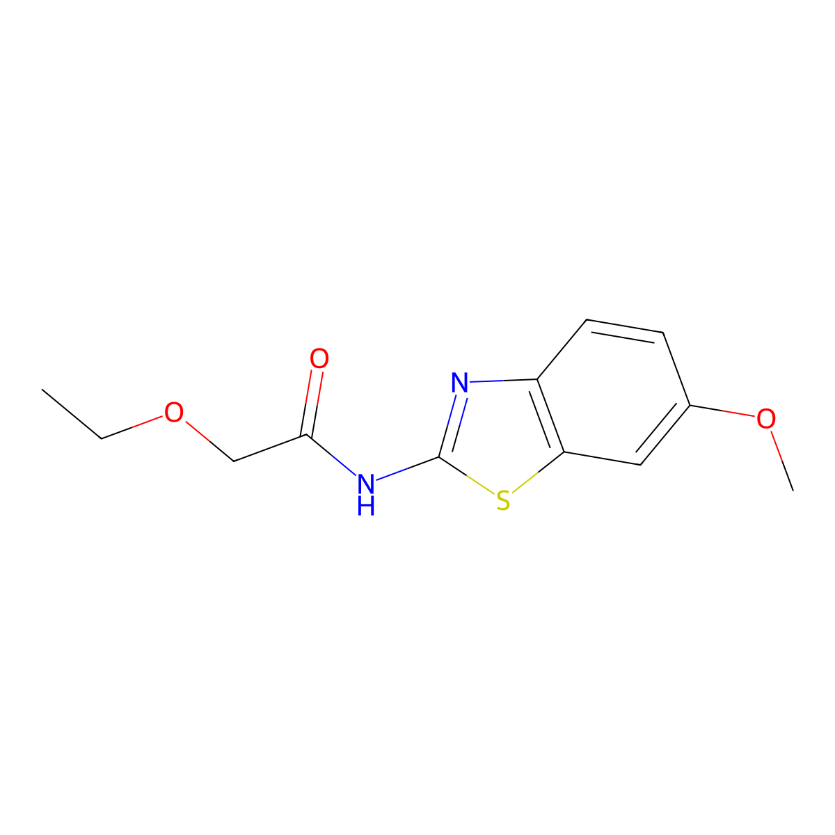 2-ethoxy-N-(6-methoxy-1,3-benzothiazol-2-yl)acetamide molecular structure, CAS 600140-61-2
