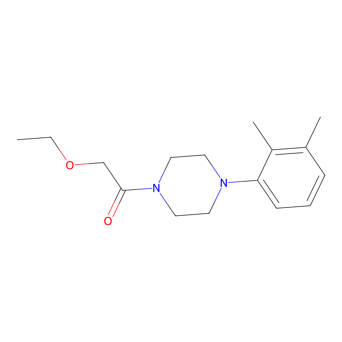 1-[4-(2,3-Dimethylphenyl)piperazin-1-yl]-2-ethoxyethanone molecular structure, CAS 600140-74-7