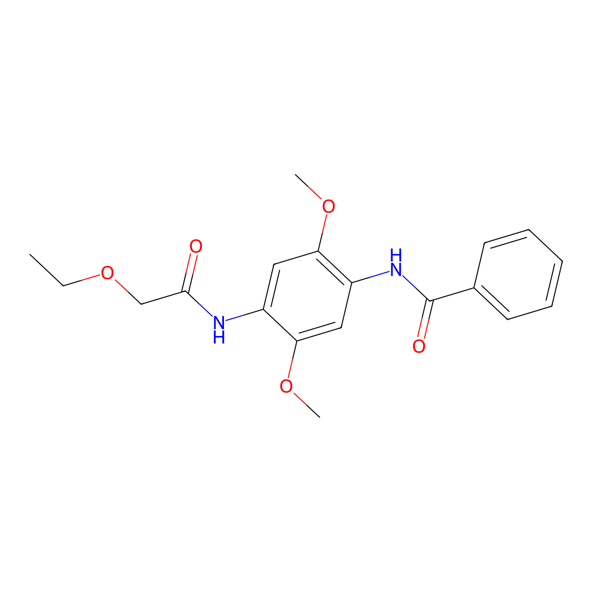 N-[4-[(2-ethoxyacetyl)amino]-2,5-dimethoxyphenyl]benzamide molecular structure, CAS 600140-77-0