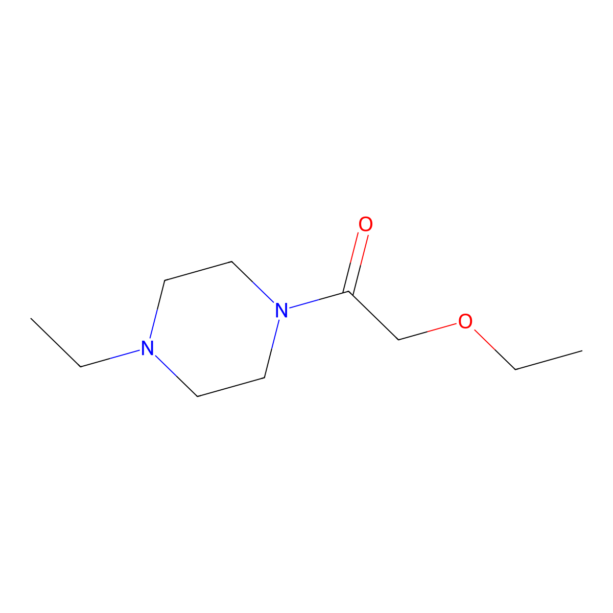 Piperazine,1-(ethoxyacetyl)-4-ethyl- molecular structure, CAS 600140-82-7