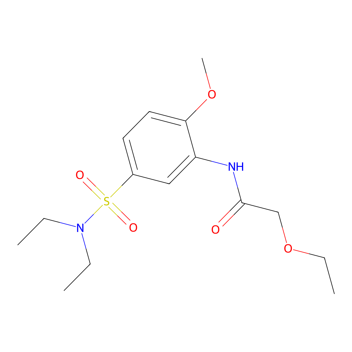 N-[5-(diethylsulfamoyl)-2-methoxyphenyl]-2-ethoxyacetamide molecular structure, CAS 600140-88-3