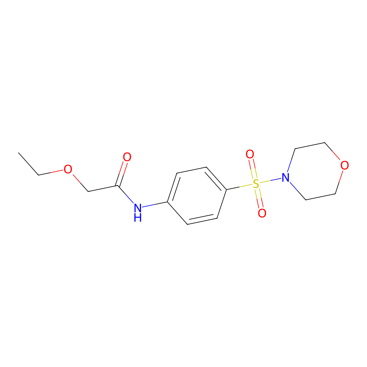 2-ethoxy-N-(4-morpholin-4-ylsulfonylphenyl)acetamide molecular structure, CAS 600140-90-7