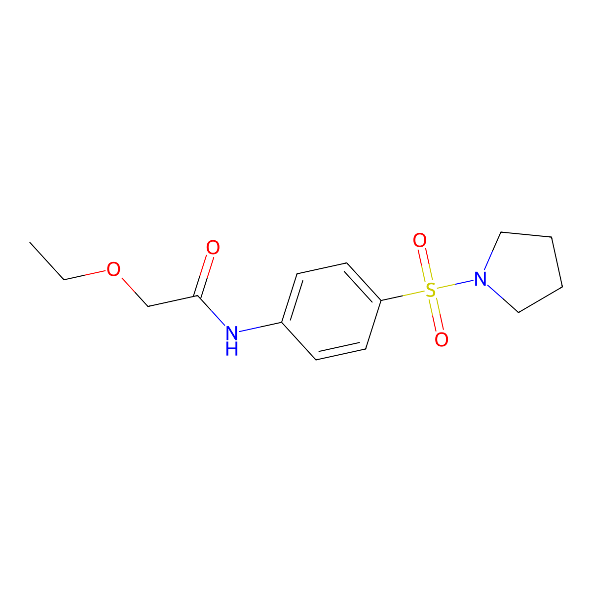 2-ethoxy-N-(4-pyrrolidin-1-ylsulfonylphenyl)acetamide molecular structure, CAS 600140-97-4