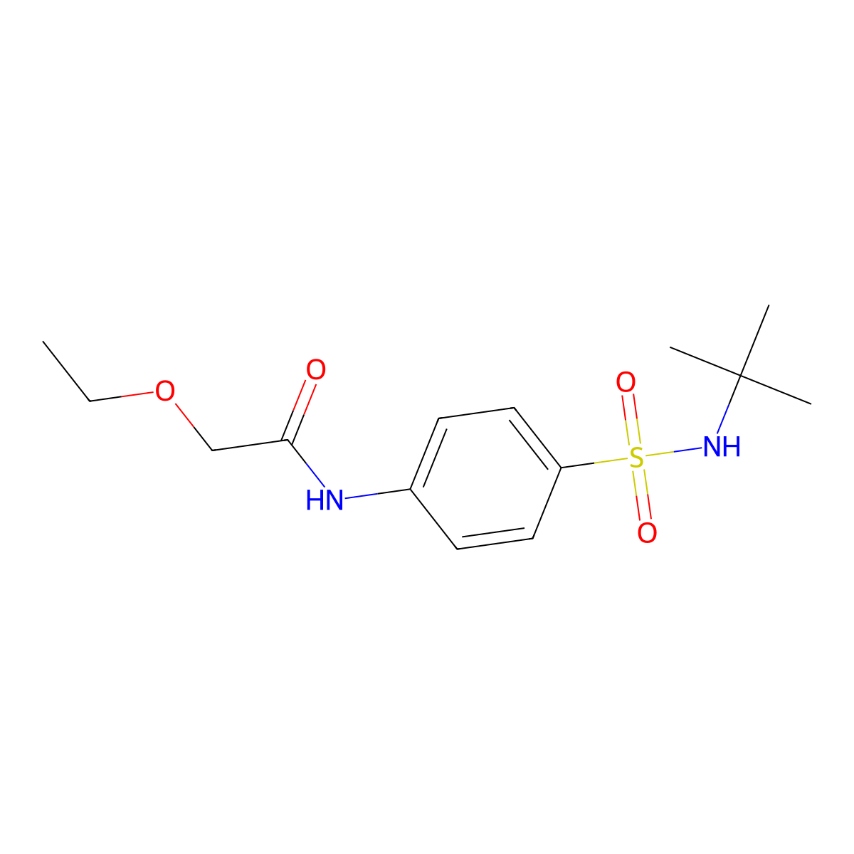 N-[4-(tert-butylsulfamoyl)phenyl]-2-ethoxyacetamide molecular structure, CAS 600140-99-6