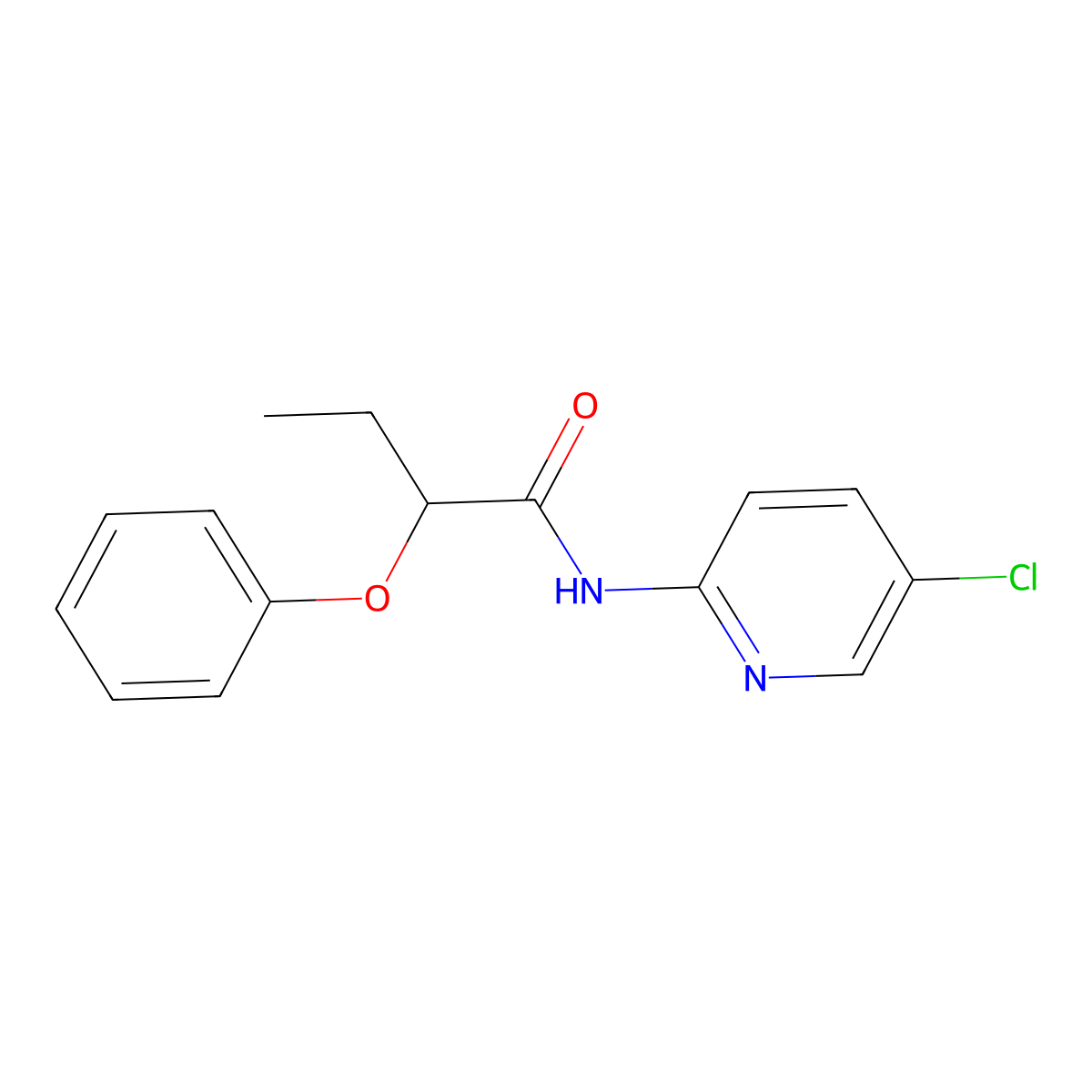 N-(5-chloropyridin-2-yl)-2-phenoxybutanamide molecular structure, CAS 600141-28-4
