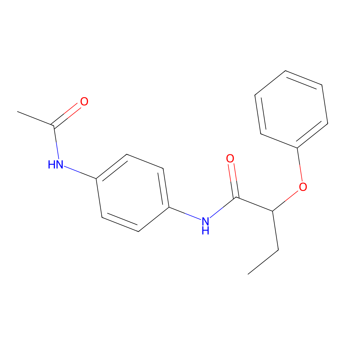 N-[4-(acetylamino)phenyl]-2-phenoxybutanamide molecular structure, CAS 600141-56-8