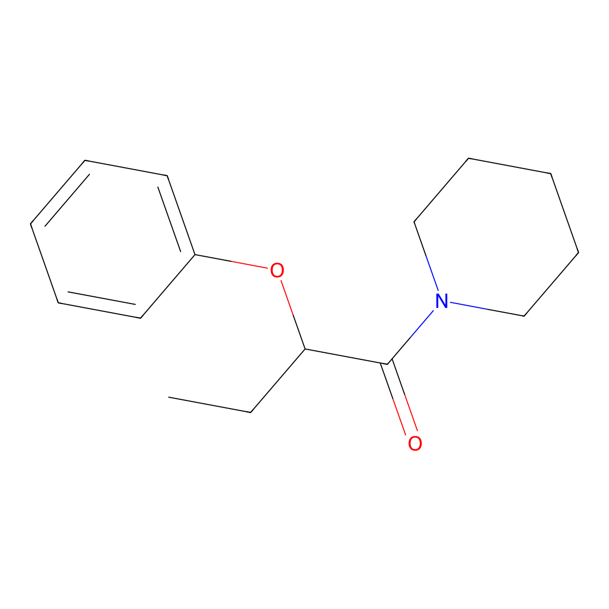 2-Phenoxy-1-(piperidin-1-yl)butan-1-one molecular structure, CAS 600141-58-0