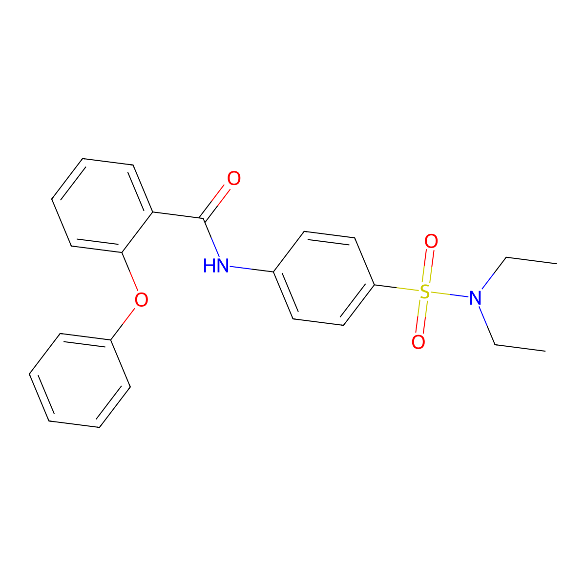 N-[4-(diethylsulfamoyl)phenyl]-2-phenoxybenzamide molecular structure, CAS 600147-00-0