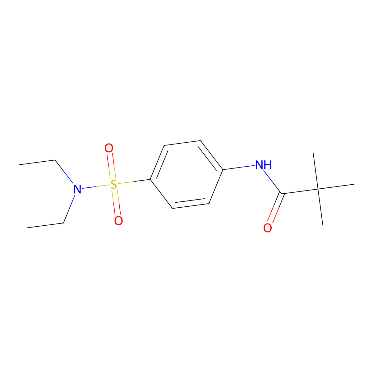 N-[4-(diethylsulfamoyl)phenyl]-2,2-dimethylpropanamide molecular structure, CAS 600150-01-4