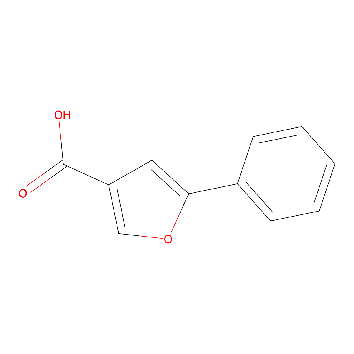 5-Phenylfuran-3-carboxylic acid molecular structure, CAS 600158-63-2