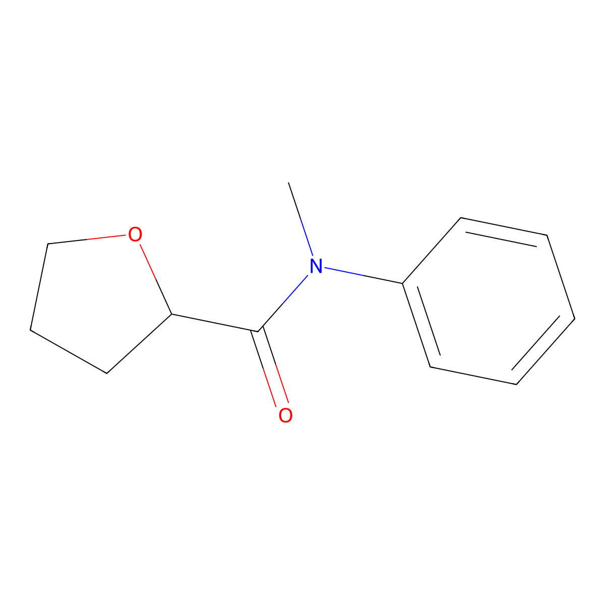 N-methyl-N-phenyltetrahydro-2-furancarboxamide molecular structure, CAS 600159-46-4