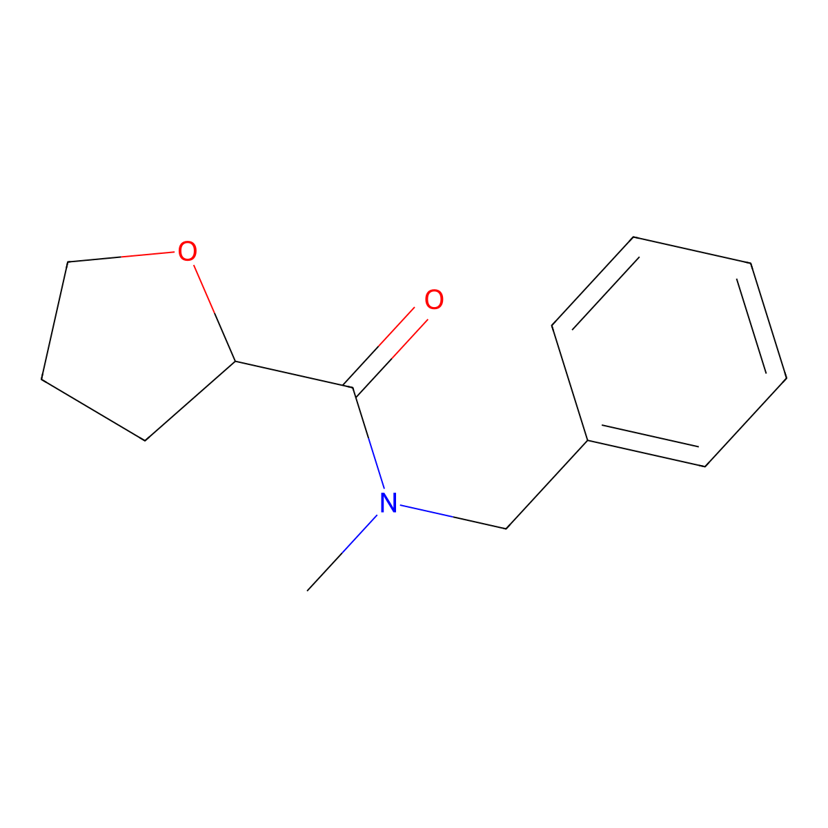 N-benzyl-N-methyloxolane-2-carboxamide molecular structure, CAS 600159-56-6
