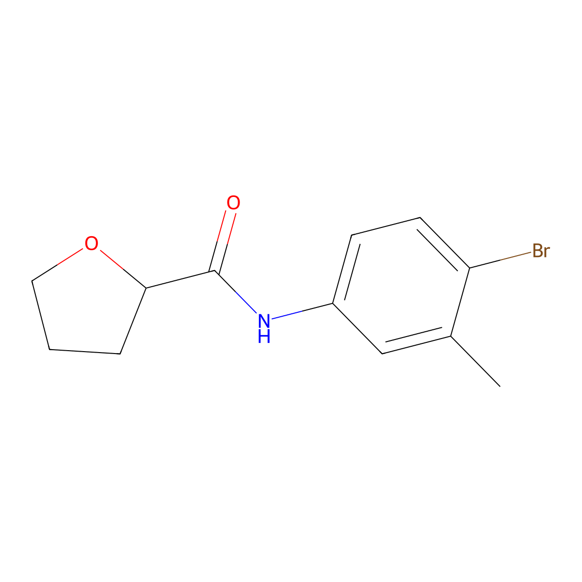 N-(4-bromo-3-methylphenyl)tetrahydro-2-furancarboxamide molecular structure, CAS 600159-63-5
