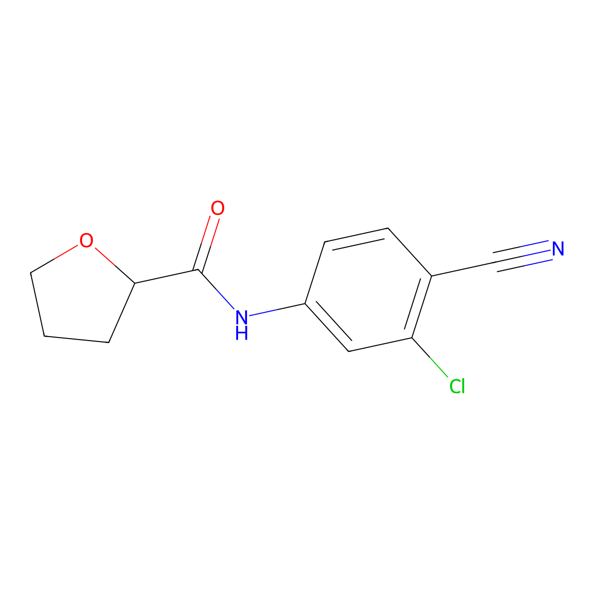 N-(3-chloro-4-cyanophenyl)oxolane-2-carboxamide molecular structure, CAS 600159-71-5