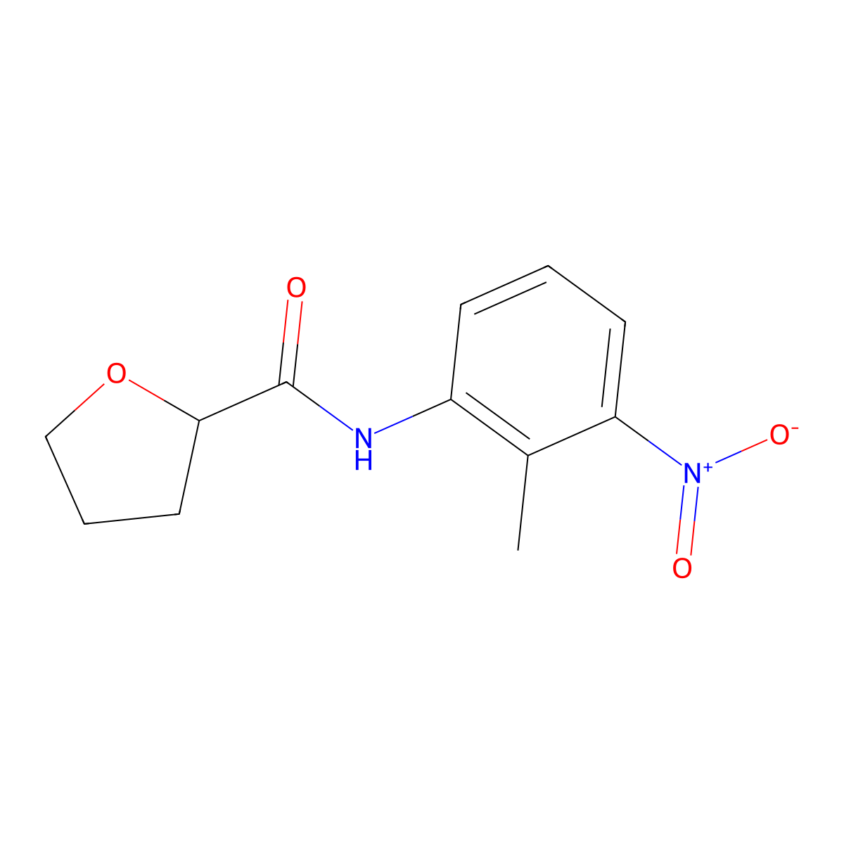 N-(2-methyl-3-nitrophenyl)tetrahydro-2-furancarboxamide molecular structure, CAS 600159-75-9
