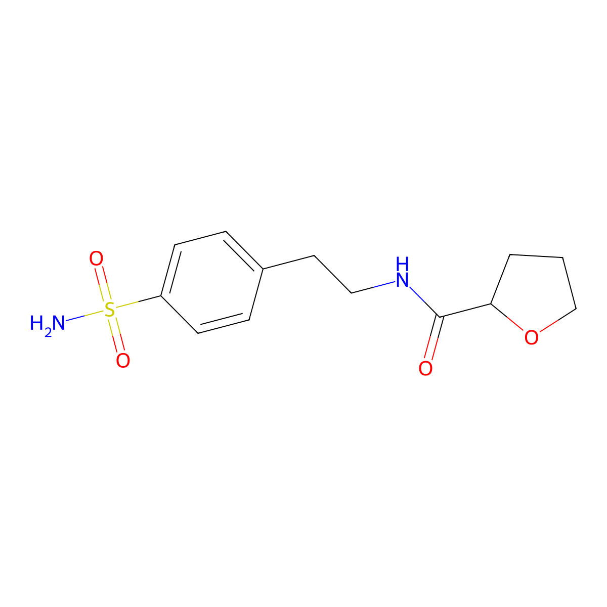 N-[2-(4-sulfamoylphenyl)ethyl]oxolane-2-carboxamide molecular structure, CAS 600159-79-3