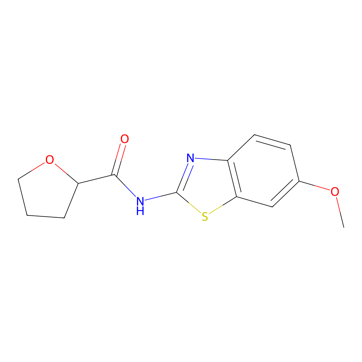 N-(6-methoxy-1,3-benzothiazol-2-yl)oxolane-2-carboxamide molecular structure, CAS 600159-80-6