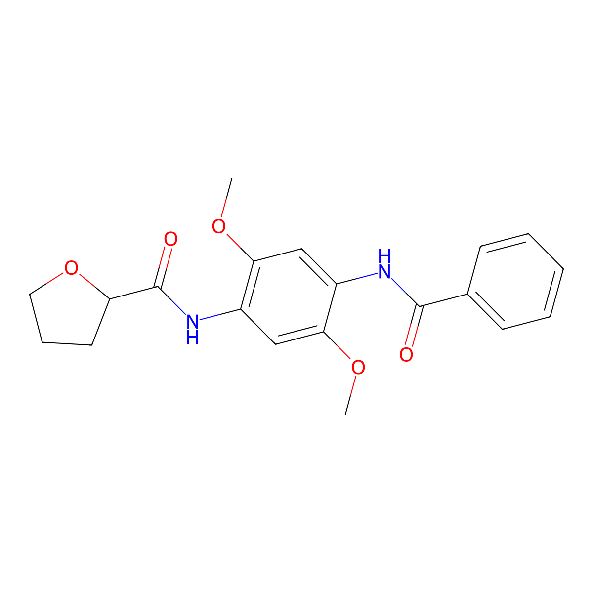 N-(4-benzamido-2,5-dimethoxyphenyl)oxolane-2-carboxamide molecular structure, CAS 600159-89-5