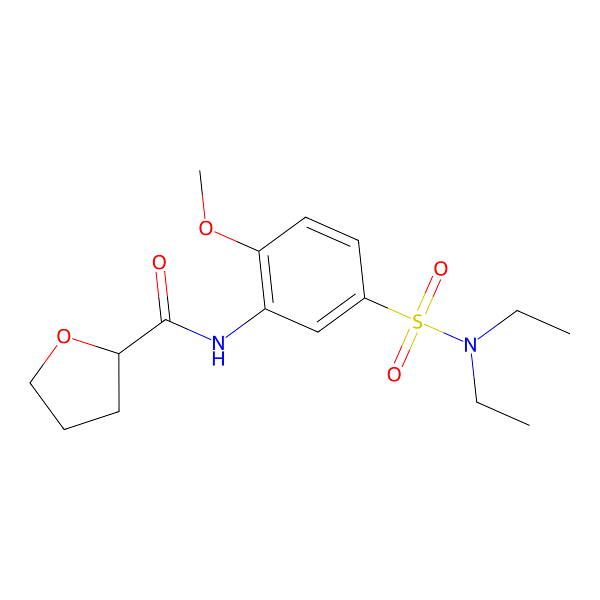 N-[5-(diethylsulfamoyl)-2-methoxyphenyl]oxolane-2-carboxamide molecular structure, CAS 600159-93-1