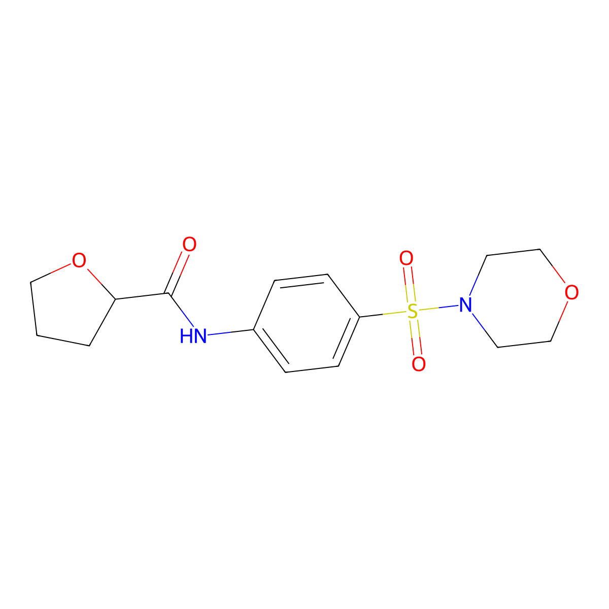 N-(4-morpholin-4-ylsulfonylphenyl)oxolane-2-carboxamide molecular structure, CAS 600159-95-3