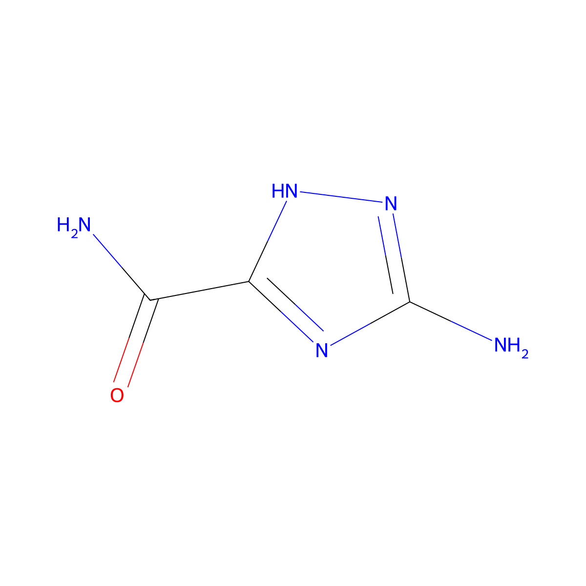 5-amino-4H-1,2,4-triazole-3-carboxamide molecular structure, CAS 60016-63-9