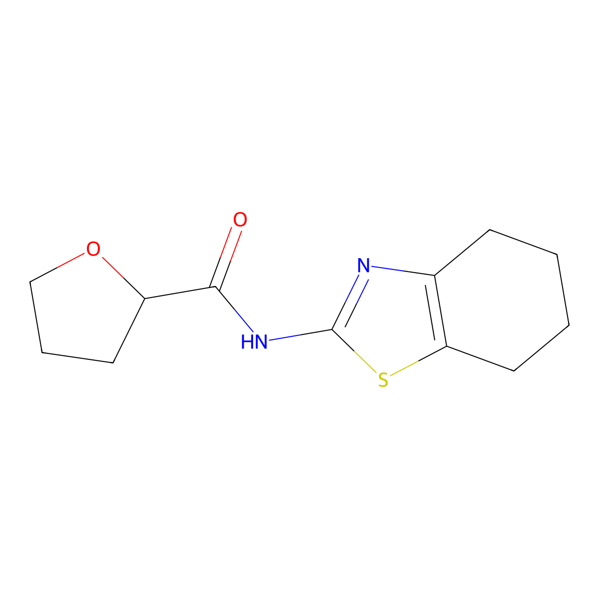 N-(4,5,6,7-Tetrahydrobenzo[d]thiazol-2-yl)tetrahydrofuran-2-carboxamide molecular structure, CAS 600160-04-1