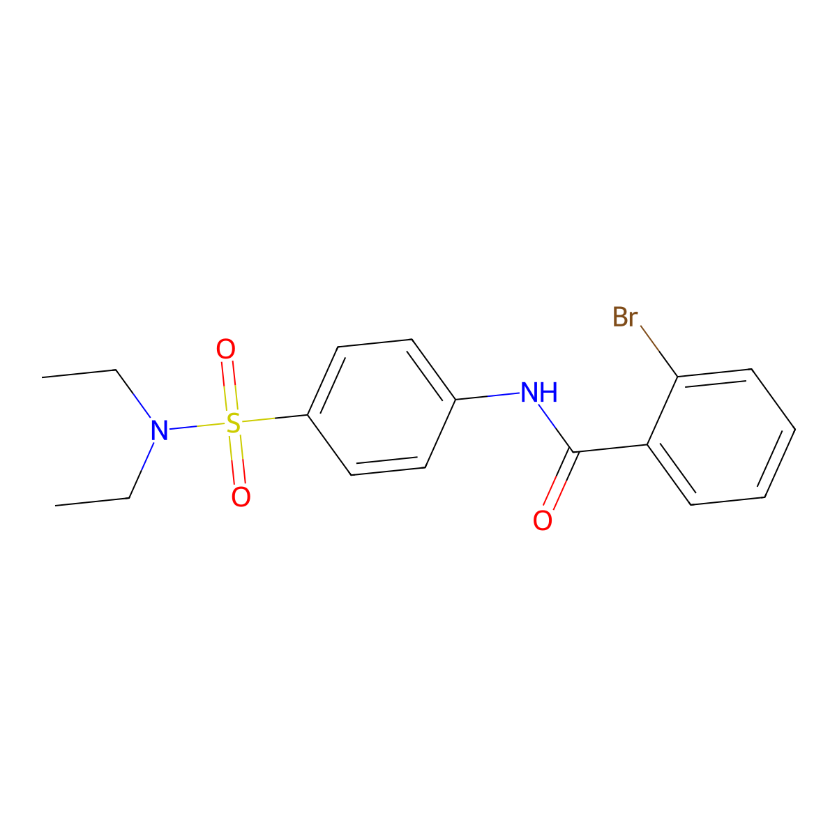 2-bromo-N-[4-(diethylsulfamoyl)phenyl]benzamide molecular structure, CAS 600160-73-4
