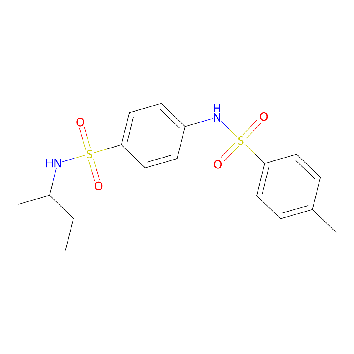 N-[4-(butan-2-ylsulfamoyl)phenyl]-4-methylbenzenesulfonamide molecular structure, CAS 600161-56-6