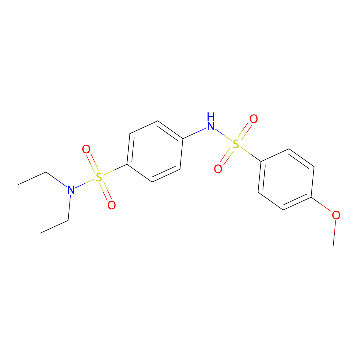 N,N-diethyl-4-[(4-methoxyphenyl)sulfonylamino]benzenesulfonamide molecular structure, CAS 600161-70-4