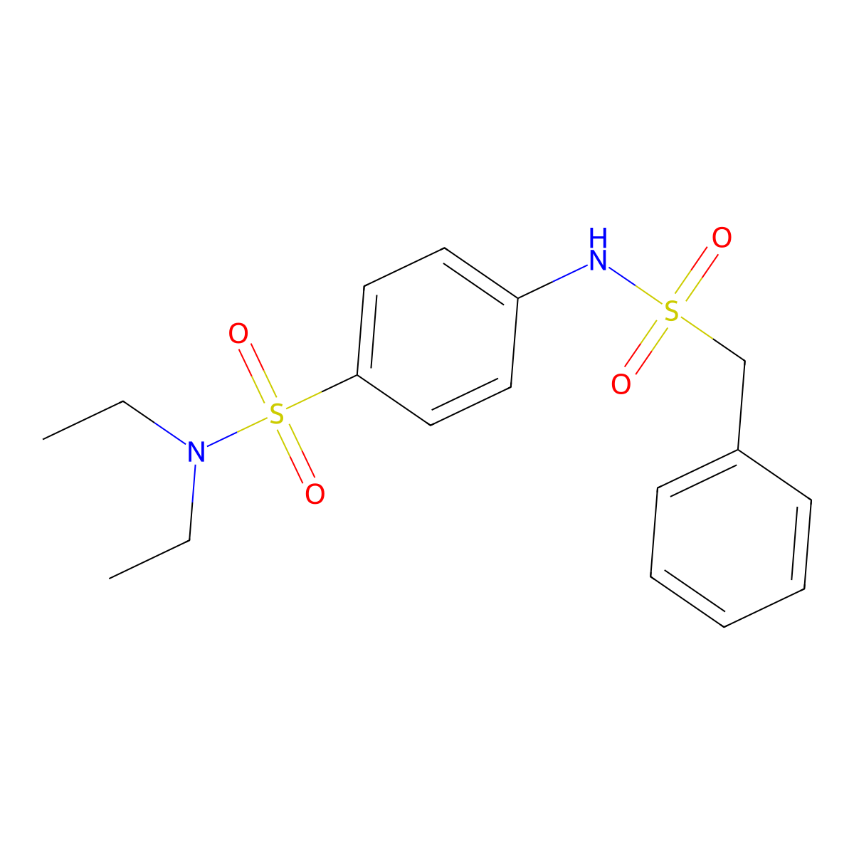 4-(benzylsulfonylamino)-N,N-diethylbenzenesulfonamide molecular structure, CAS 600162-57-0