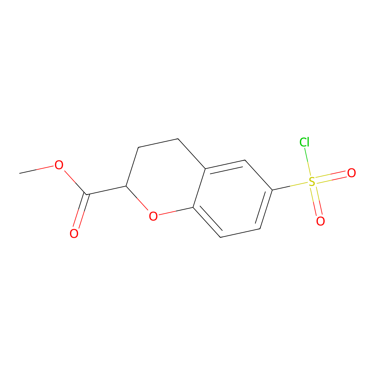 6-Chlorosulfonyl-chroman-2-carboxylic acid methyl ester molecular structure, CAS 600166-79-8