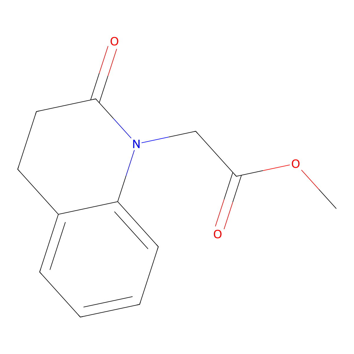 Methyl 2-(2-oxo-1,2,3,4-tetrahydroquinolin-1-yl)acetate molecular structure, CAS 600167-15-5